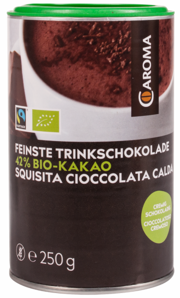 Feinste Trinkschokolade Bio Pulver Caroma Kaffee 250g kaufen I Pur ...